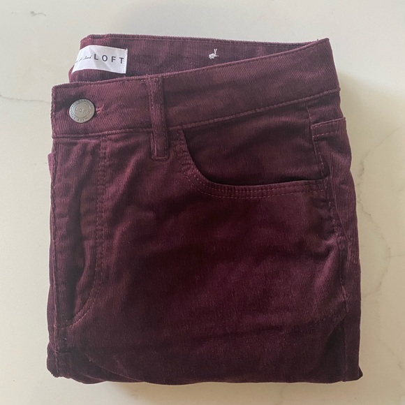 LOFT Pants - LOFT High Waist Corduroy Skinny Pants in Curvy Fit